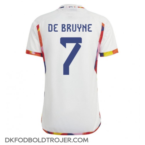 Billige Belgien Kevin De Bruyne #7 Udebane Fodboldtrøjer VM 2022 Kortærmet